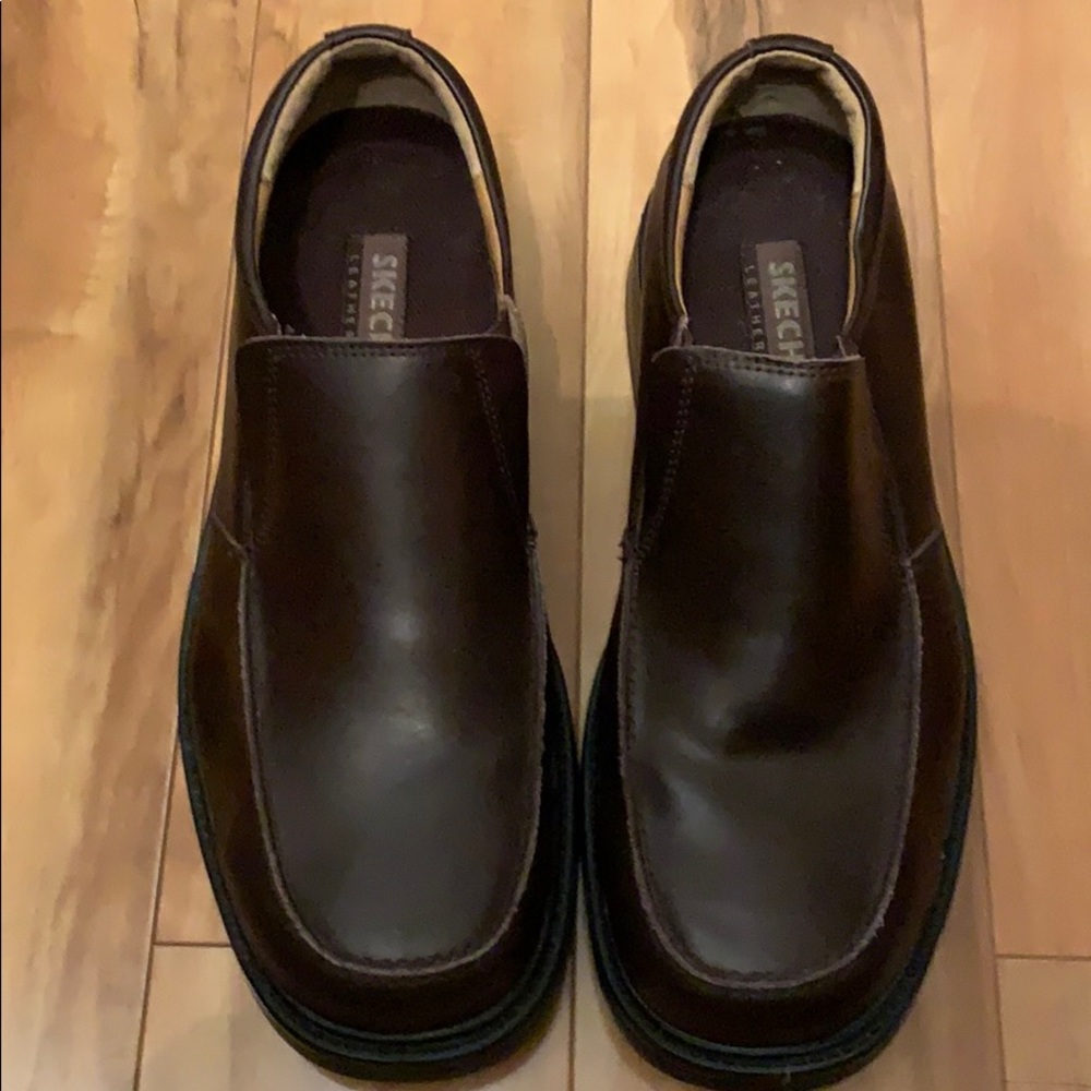 Skechers Loafers Men’s 11.5 Chocolate Leather Shoe